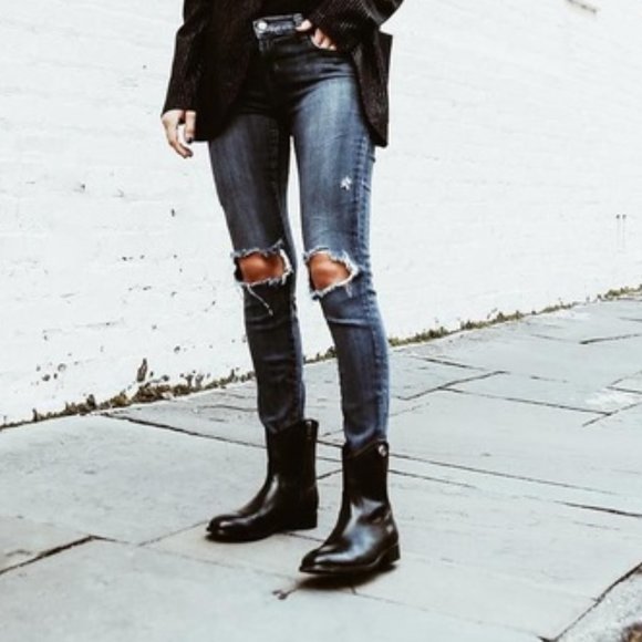 Frye Shoes - Frye - Melissa, Button Black Back Zip Short Boot